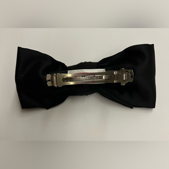 New French Clip Talbots Barrette Black Bow made in France - Picture 5 of 16